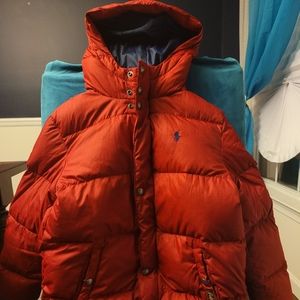 Kids Red Polo Puffer Coat